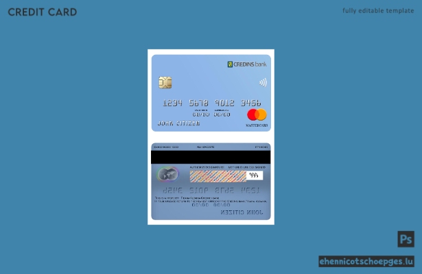 Albania Credins Bank Mastercard Beispielvorschau